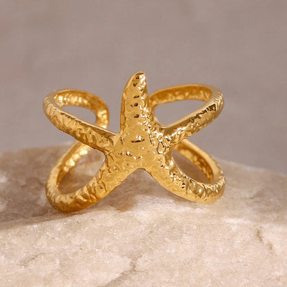 [GALE]Aurelie Gold Starfish Ring