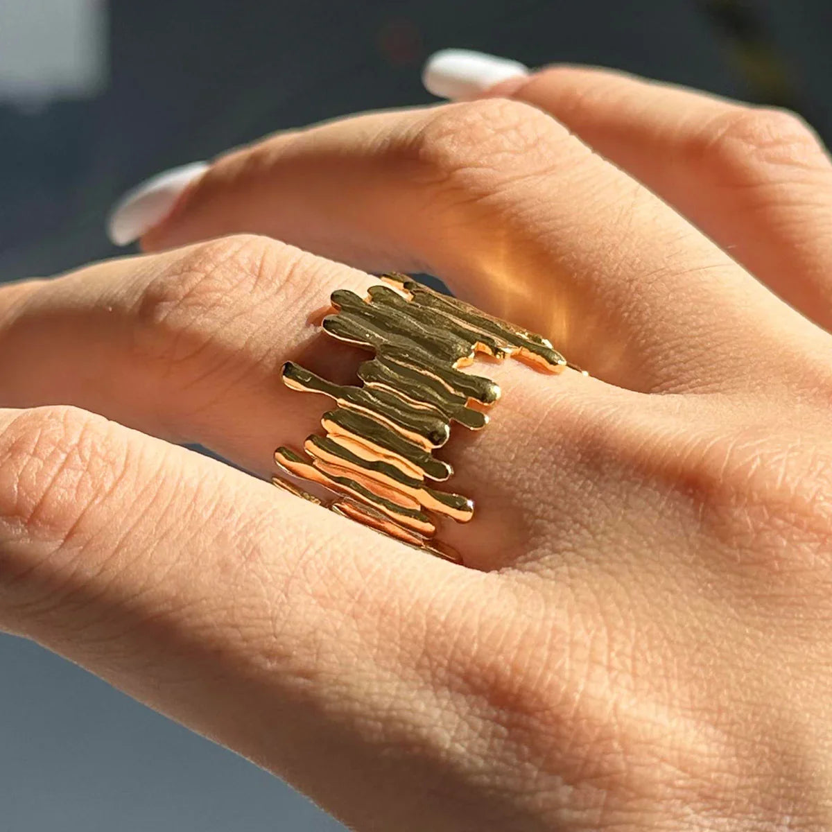 [GALE]Zoella Abstract Gold Ring