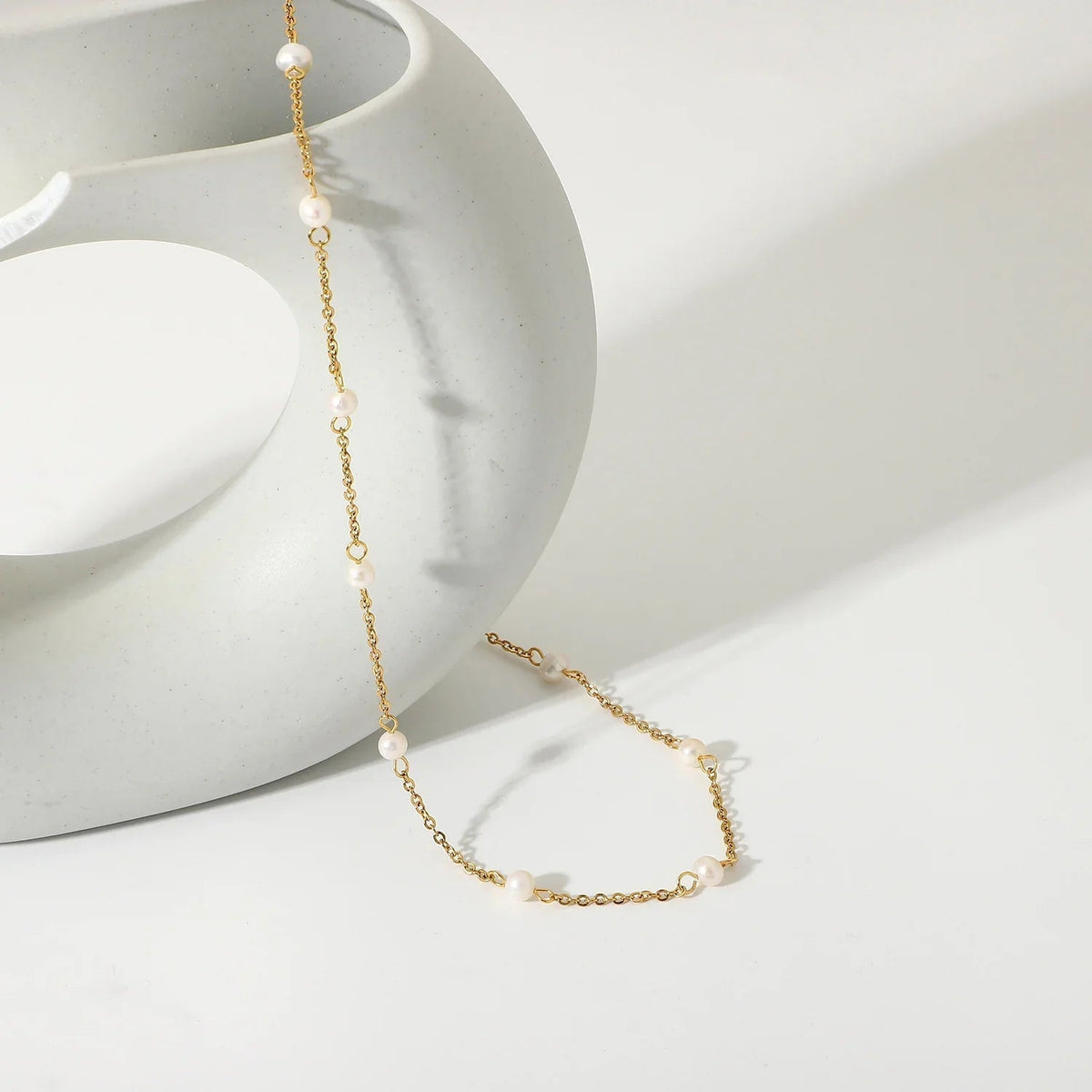 [GALE]Nora Gold Pearl Necklace