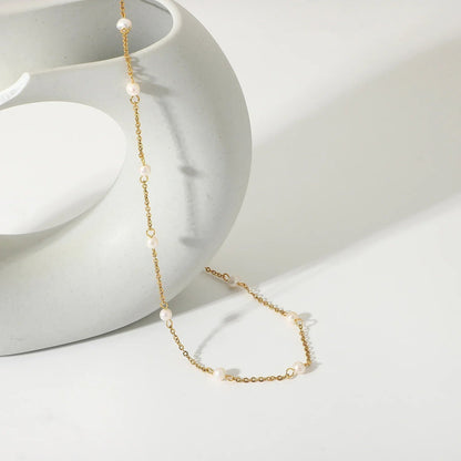 [GALE]Nora Gold Pearl Necklace