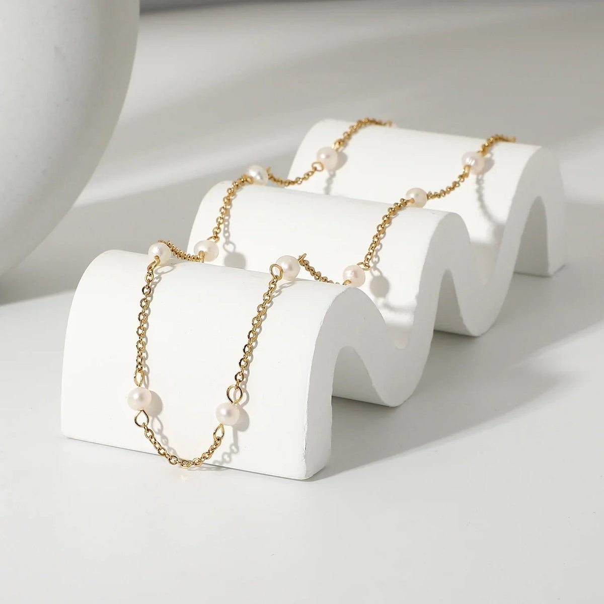 [GALE]Nora Gold Pearl Necklace