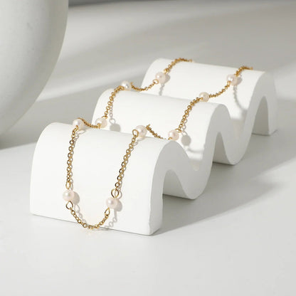 [GALE]Nora Gold Pearl Necklace