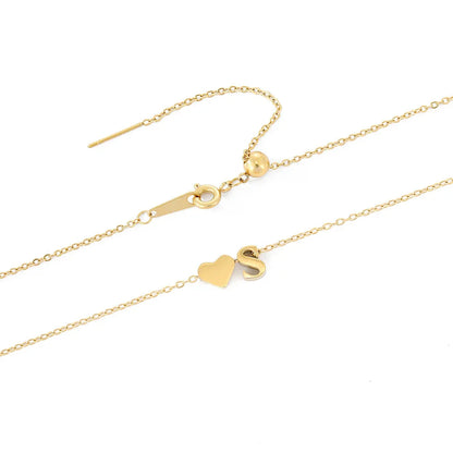 [GALE]Ria Initial Letter Gold Necklace