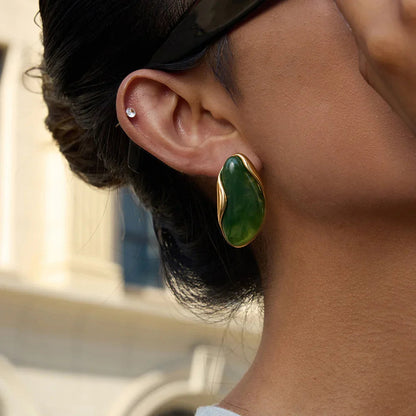 [GALE]Amelise Polished Gemstone Earrings