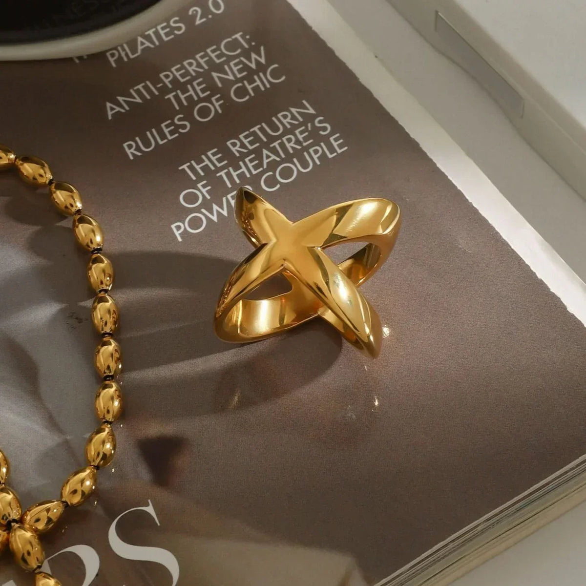 [GALE]Carolyn Gold Cross Ring