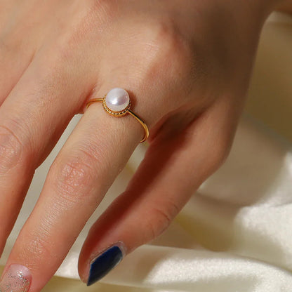 [GALE]Solis Gold Pearl Ring