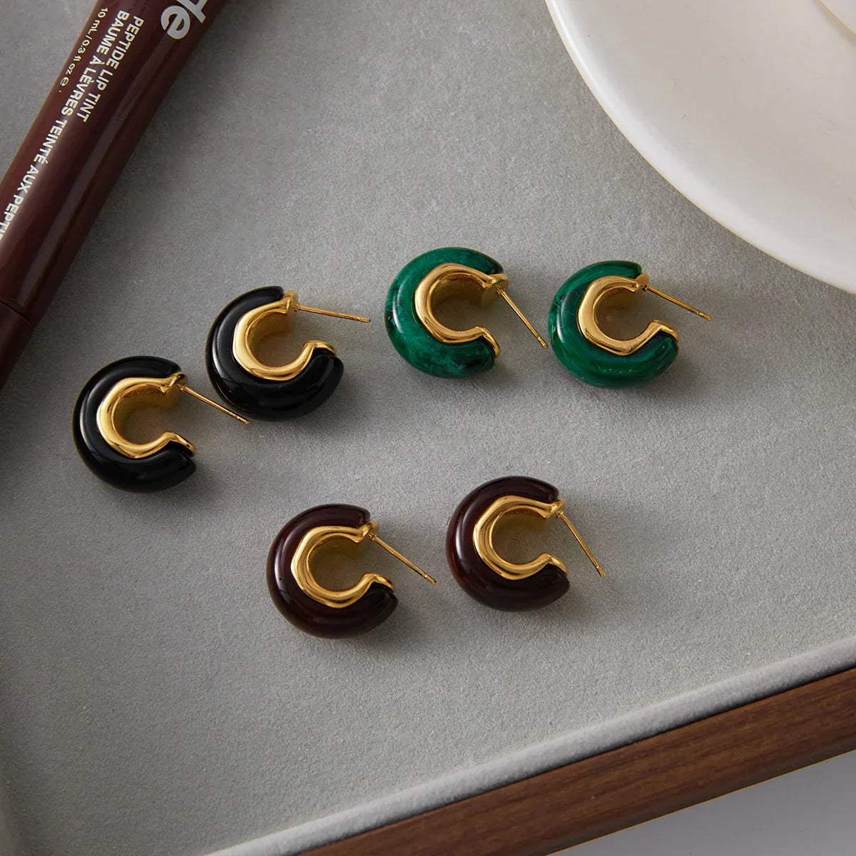 [GALE]Lexi Chunky Enamel Hoops
