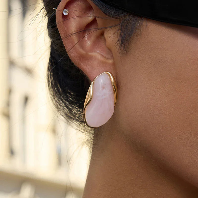 [GALE]Amelise Polished Gemstone Earrings