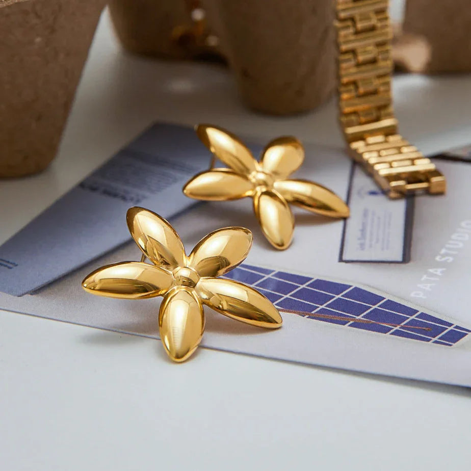 [GALE]Monica Floral Gold Earrings