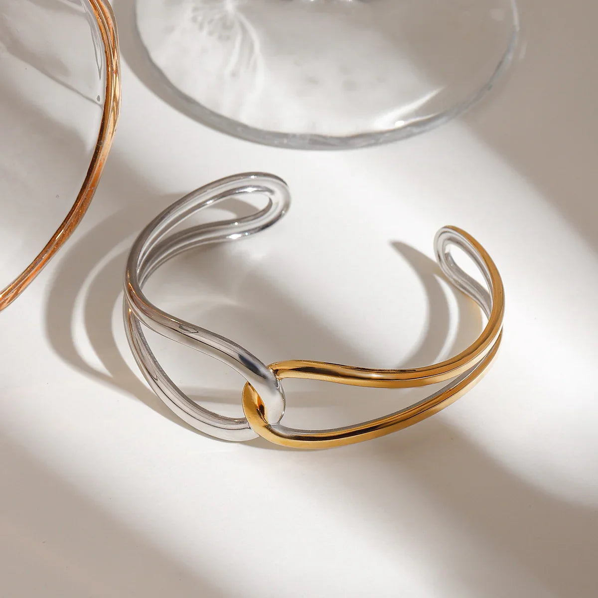 [GALE]Noria Two Tone Gold Bangle