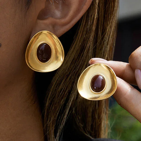 [GALE]Orissa Gold Enamel Earrings