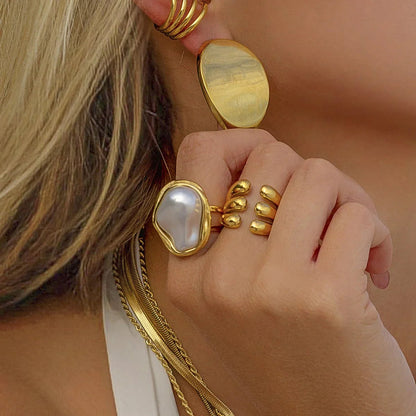 [GALE]Charis Gold Pearl Ring