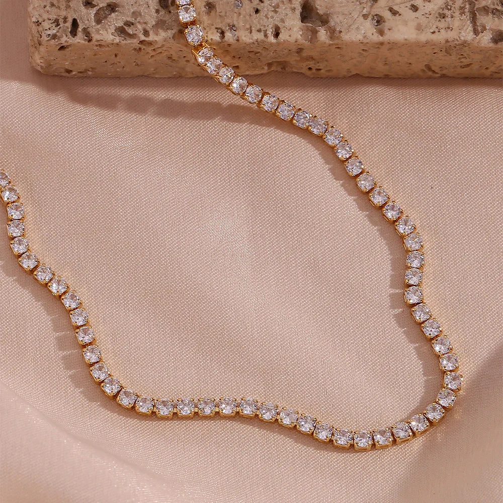[GALE]Isolde Diamond Tennis Necklace