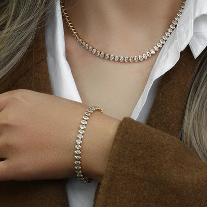[GALE]Wisteria Diamond Tennis Necklace