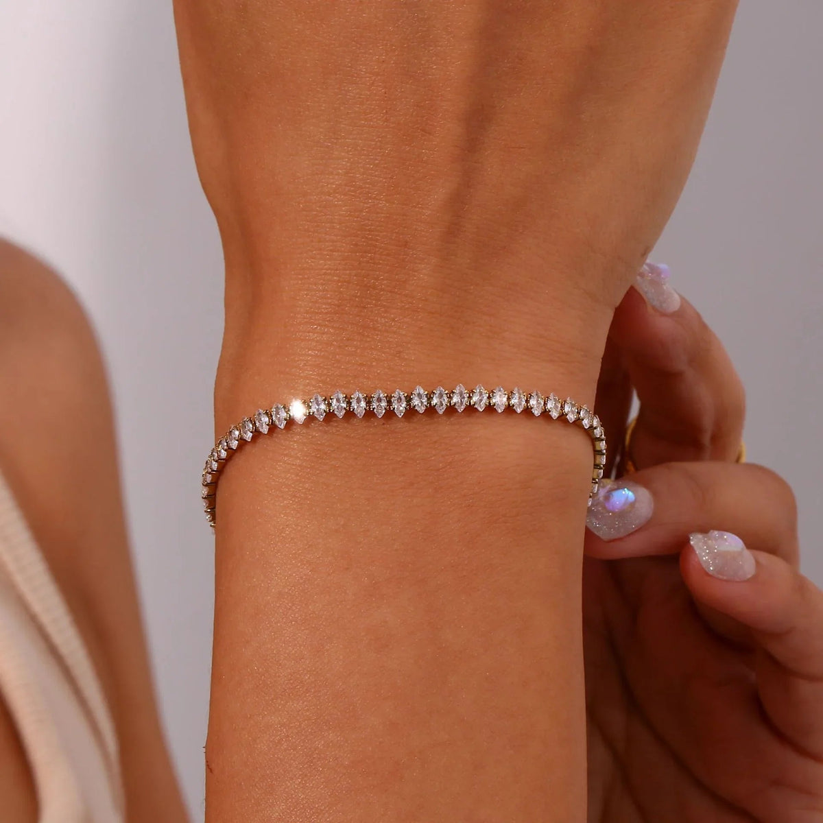 [GALE]Wisteria Diamond Tennis Bracelet