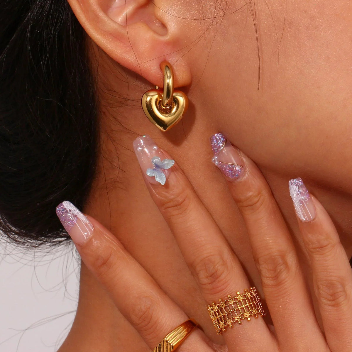 [GALE]Aria's Arrow Gold Earrings