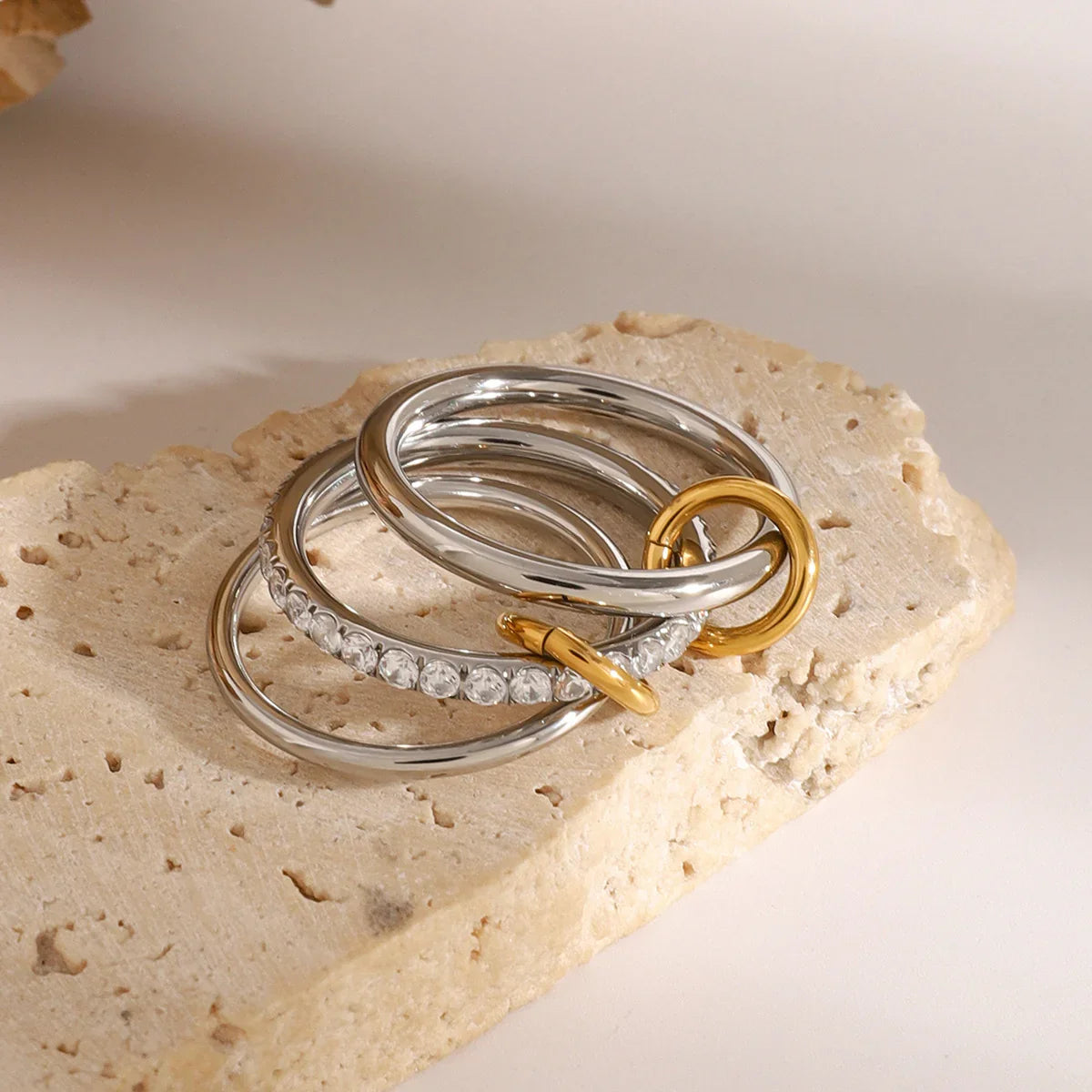 [GALE]Desiree Stacked Diamond Ring