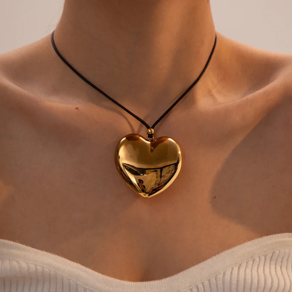 [GALE]Ophelia Gold Heart Necklace