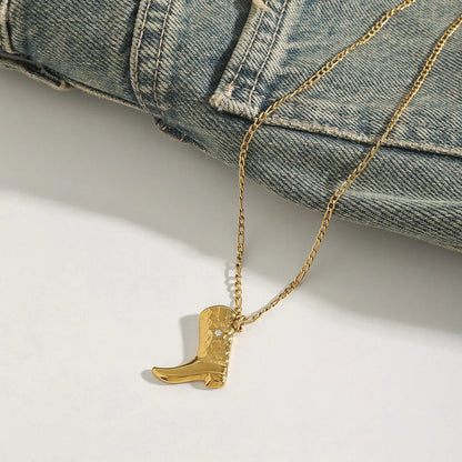 [GALE]Makayla Gold Boot Pendant