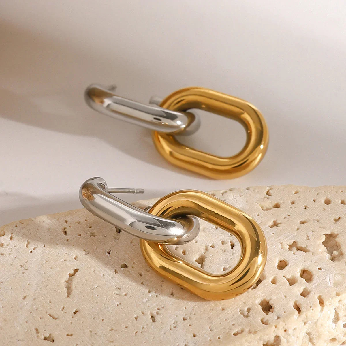 [GALE]Taylor Two Tone Double Hoops