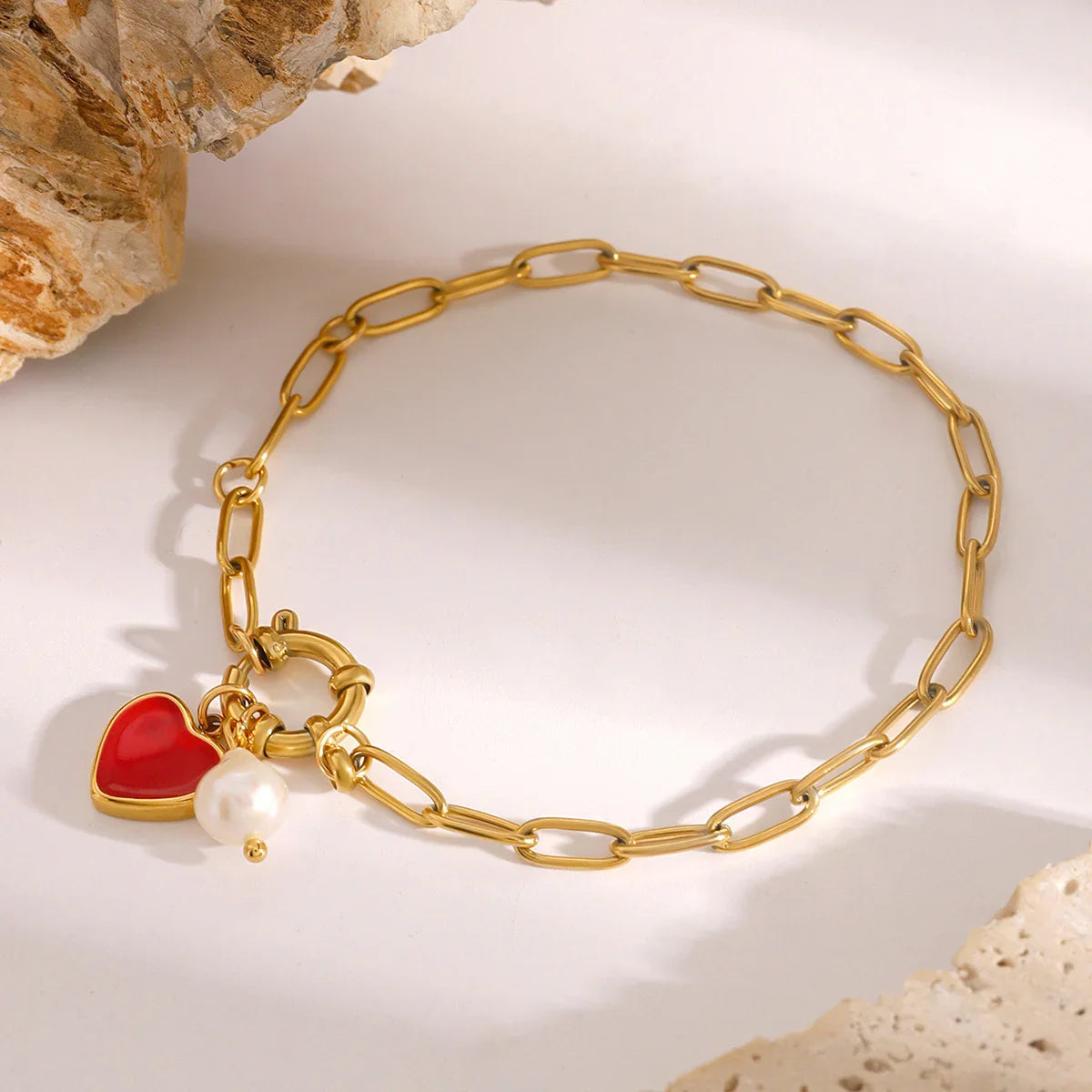 [GALE]Tanya Heart Pearl Bracelet