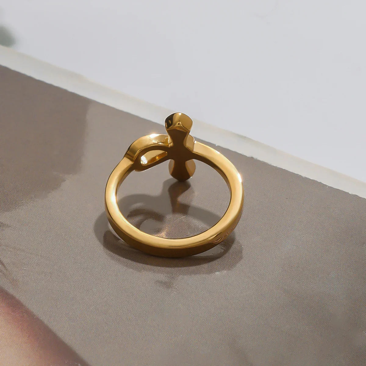 [GALE]Joy Diamond Knot Gold Ring