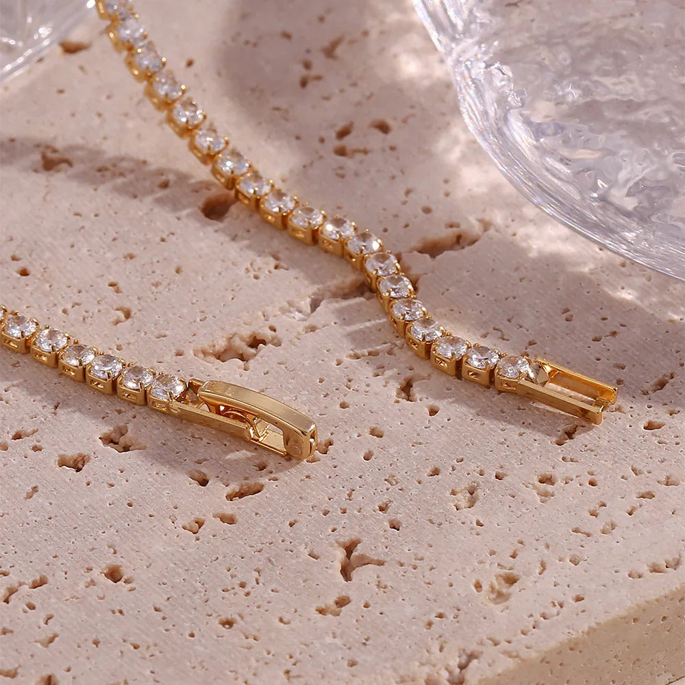 [GALE]Isolde Diamond Tennis Necklace