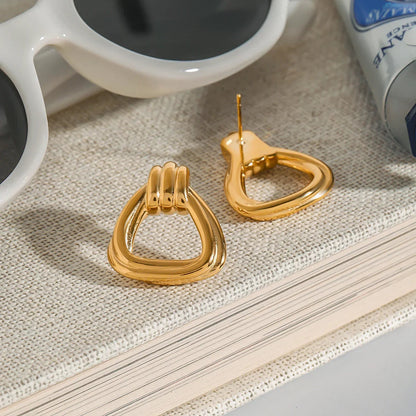 [GALE]Doris Knot Charm Gold Earrings
