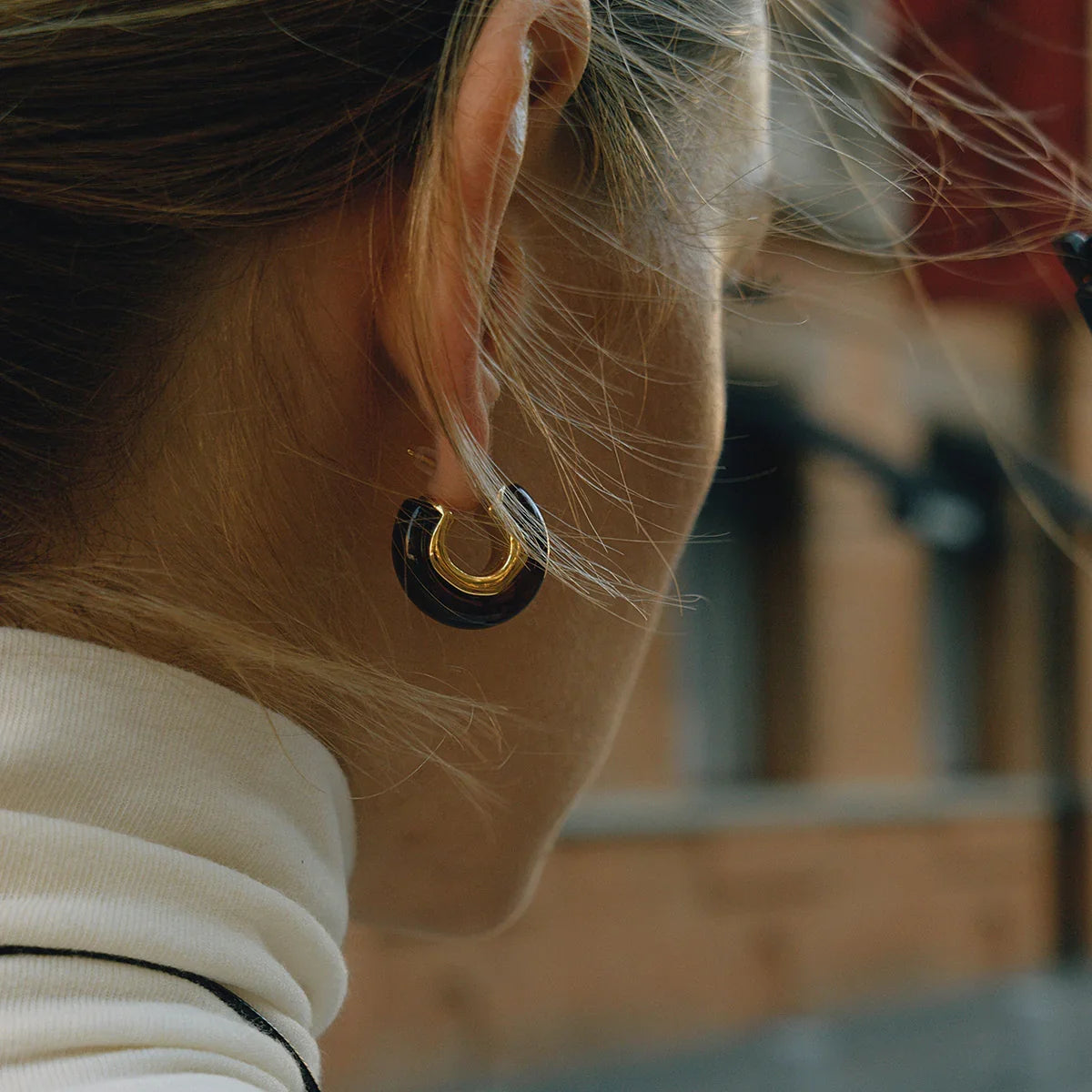 [GALE]Lexi Chunky Enamel Hoops