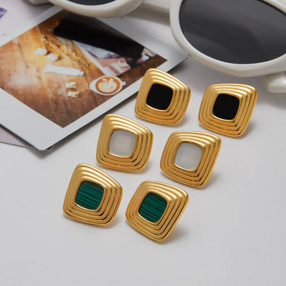[GALE]Sylvie Geometric Gold Earrings