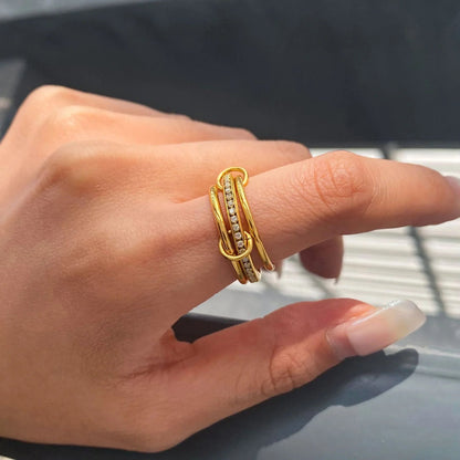 [GALE]Divine Diamond Ring Stack