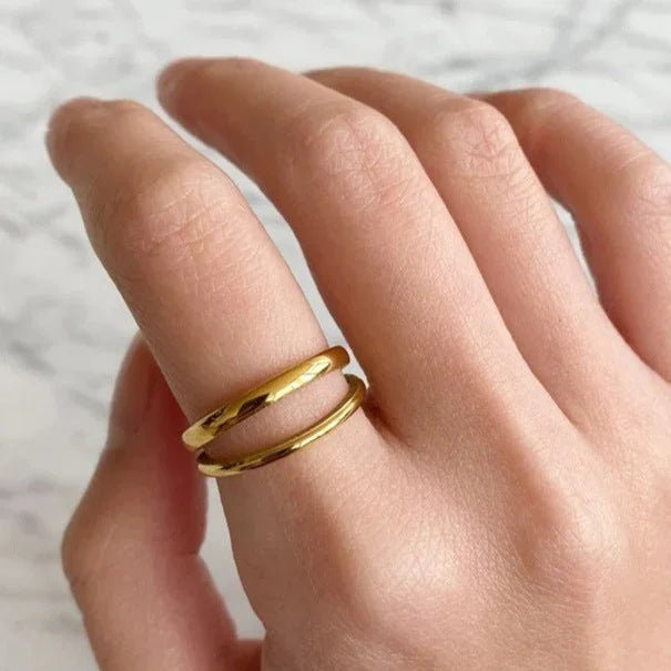 [GALE]Olivia Layered Gold Ring