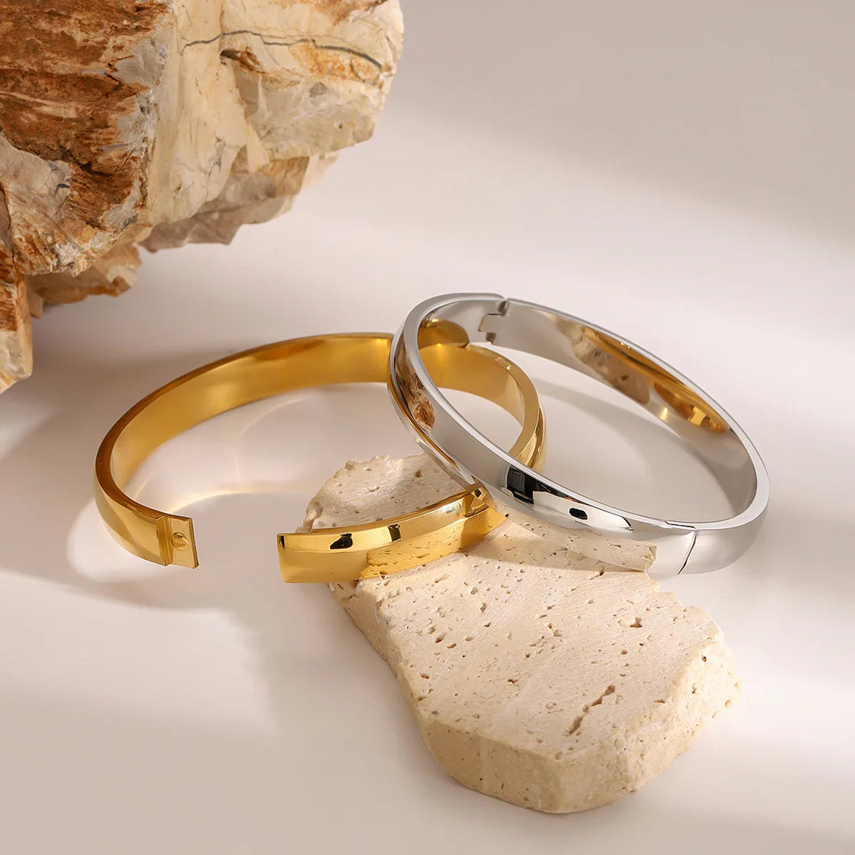 [GALE]Melina Large Stacking Gold Bangle