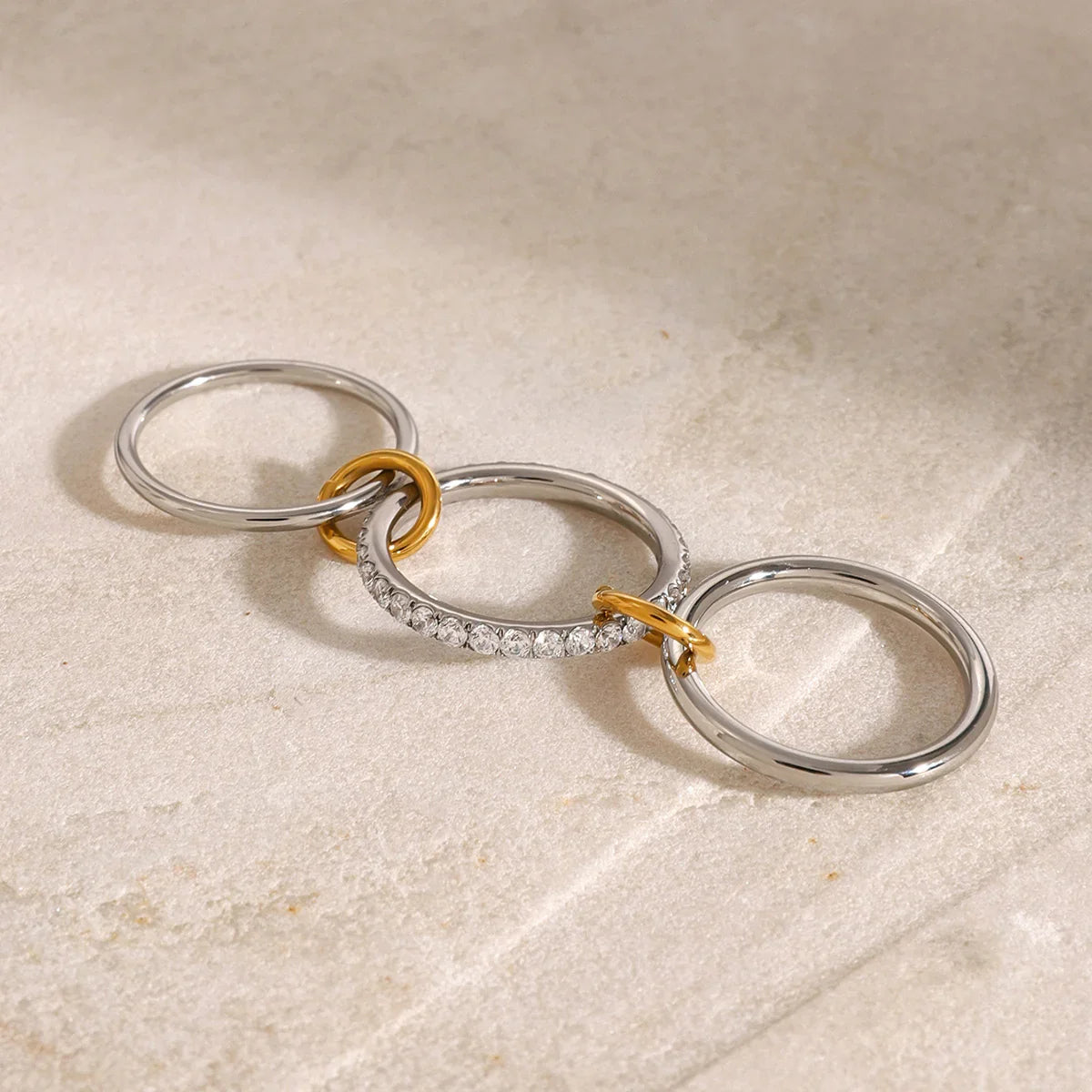 [GALE]Desiree Stacked Diamond Ring
