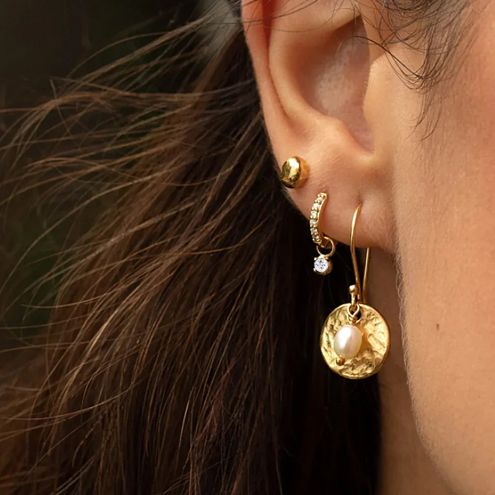 [GALE]Blake Reversible Diamond Hoops