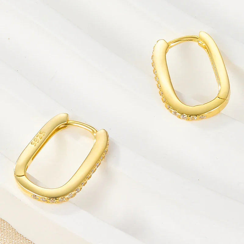 [GALE]Melissa Oval Hoop Earrings