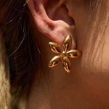 [GALE]Monica Floral Gold Earrings