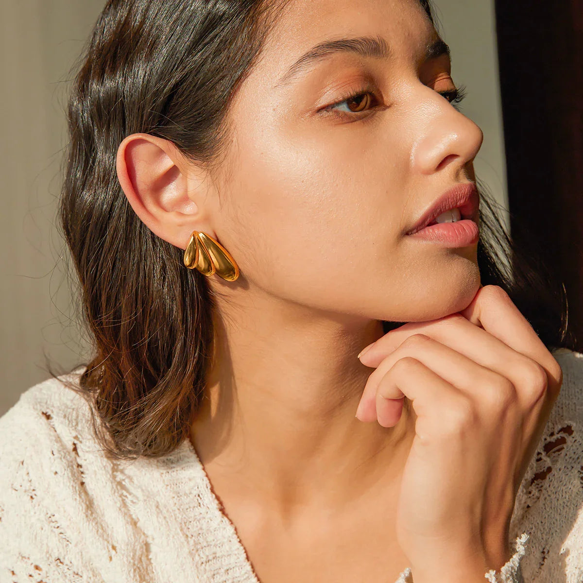 [GALE]Saffron Gold Earrings