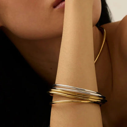 [GALE]Shannon Gold Bangle Set