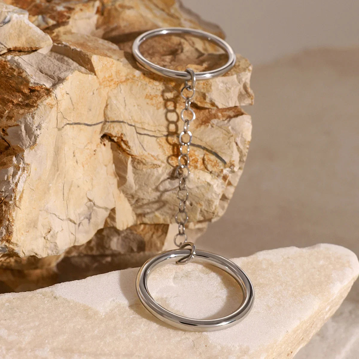 [GALE]Bridget Chain Stacked Ring
