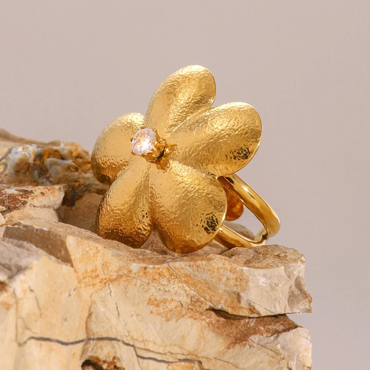 [GALE]Flora Gold Petal Ring
