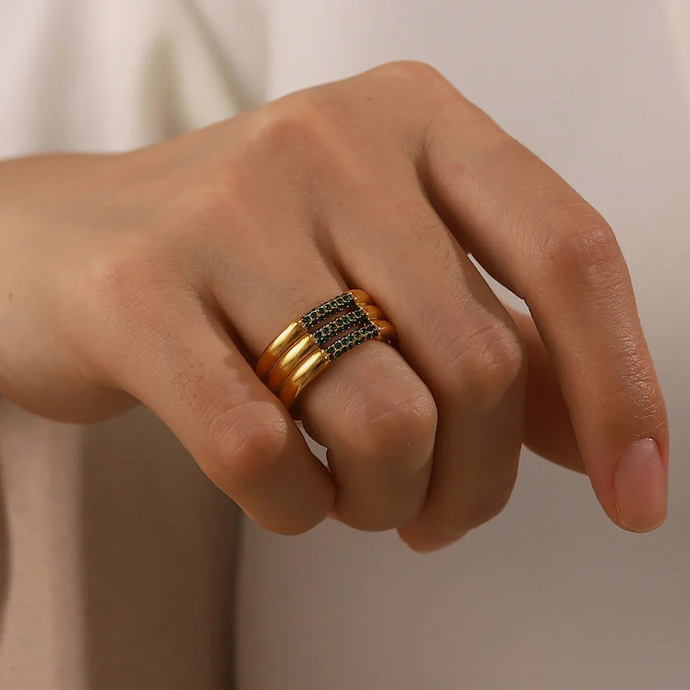 [GALE]Serenity Diamond Gold Ring