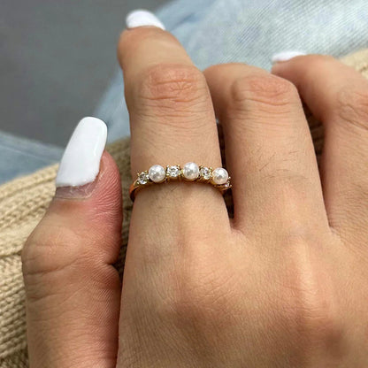 [GALE]Keisha Diamond Pearl Ring