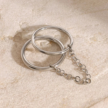 [GALE]Bridget Chain Stacked Ring