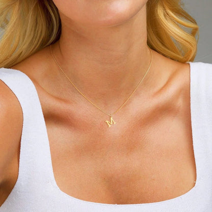 [GALE]Therese Letter Initial Gold Necklace