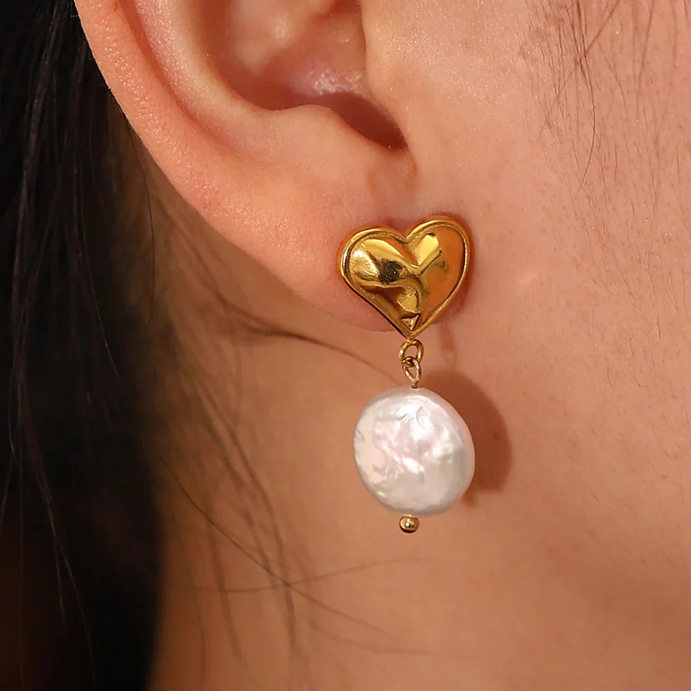 [GALE]Blanche Freshwater Pearl Earrings