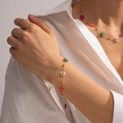 [GALE]Azalea Floral Gold Bracelet