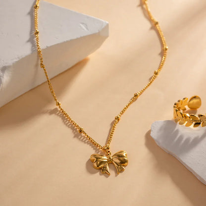 [GALE]June Bow Necklace