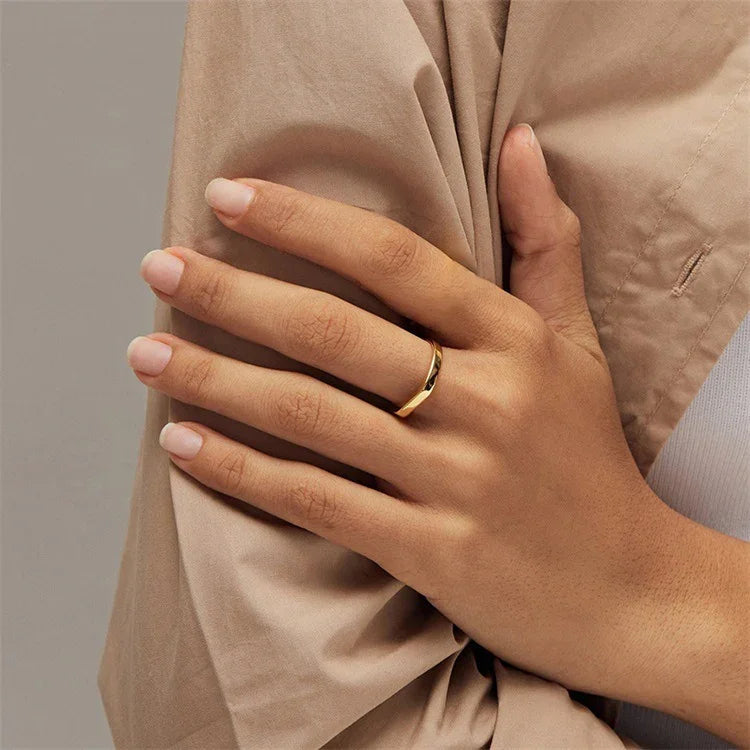 [GALE]Sasha Geometric Gold Ring