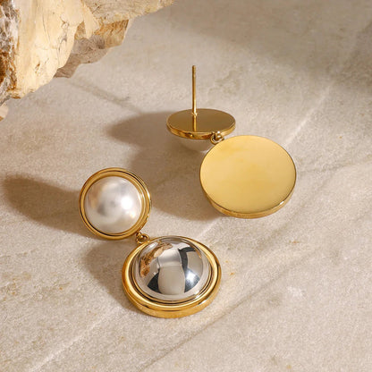 [GALE]Avery Pearl Dome Earrings